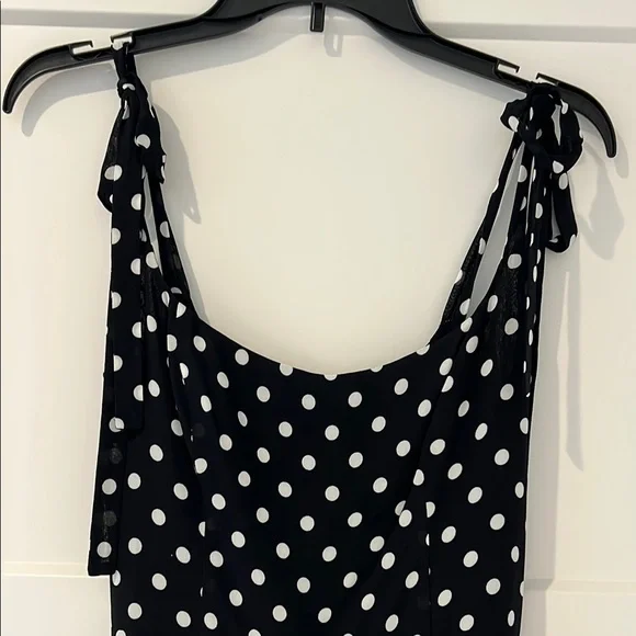 Reformation Black and White Sleeveless Midi Sundress - Picture 3 of 5